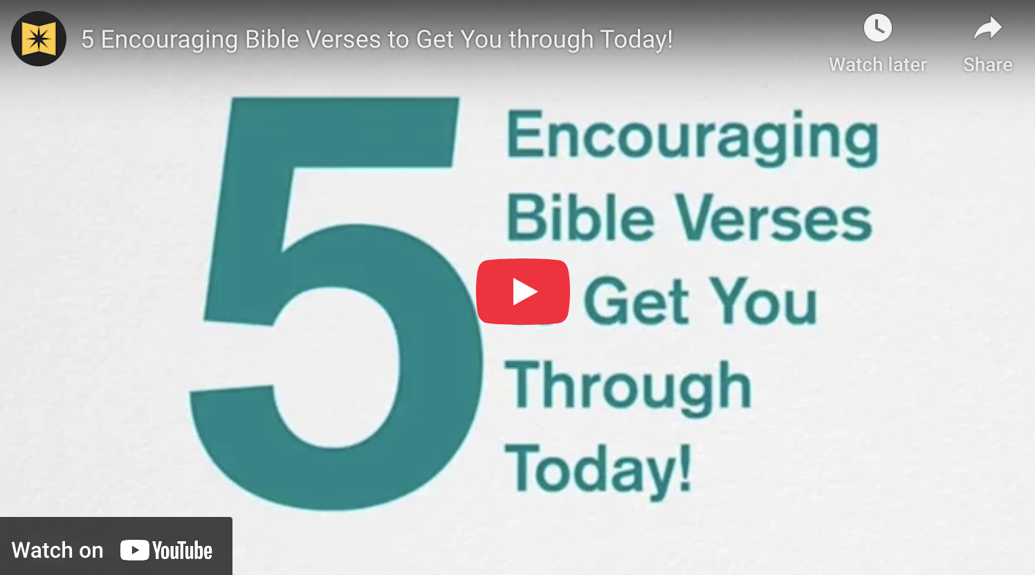 5 Encouraging Bible Verses 